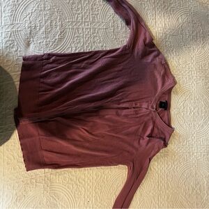 Ann Taylor Factory Dusty Rose Button-Down Shirt